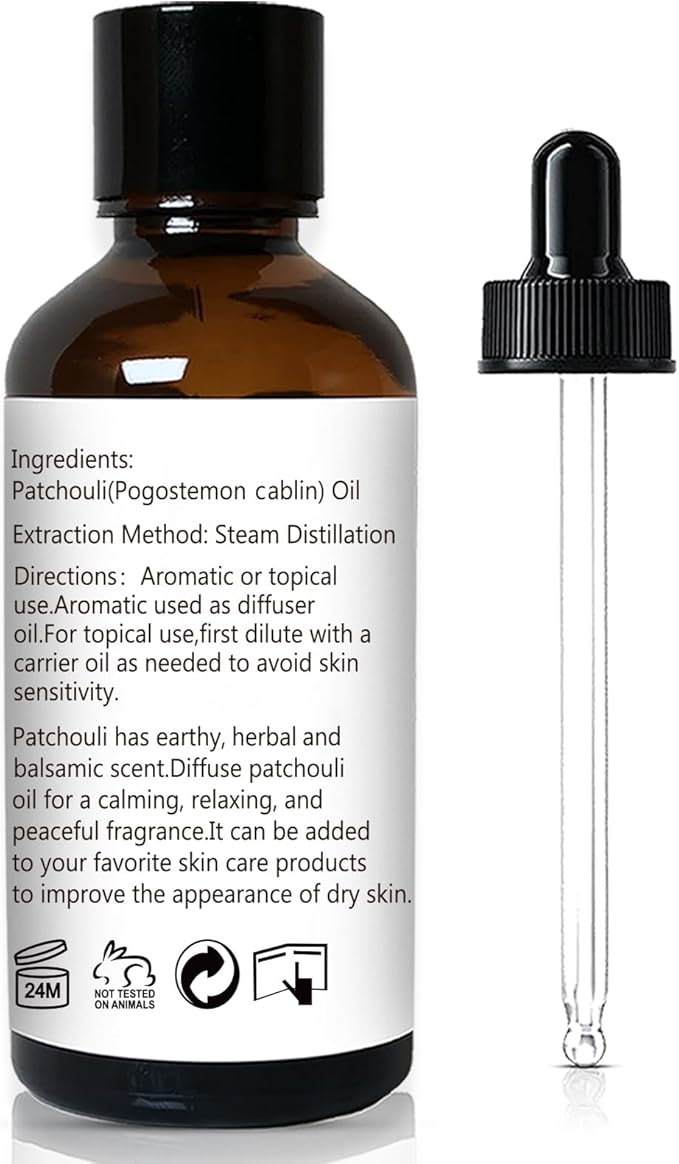 GM Gumili Patchouli Essential Oil 1 Oz, 100% Pure Patchouli Oil for Skin, Diffuser, Perfume & DIY - 30ml