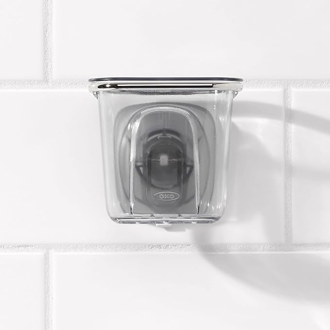 OXO Good Grips Stronghold Suction Multipurpose Shower Accessory Cup,Clear,