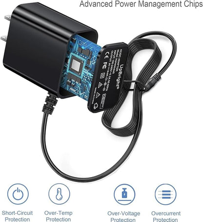 UpBright 2-Prong 9V AC/DC Adapter Compatible with Homitt HM115C HM115D HM115 C HM 115 D HM115CW HM115CD HM115CG Electric Spin Scrubber 360 Cordless Power Scrub FD DK10-090-0650 Supply Battery Charger