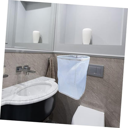Outanaya Folding Wall-mounted Clothes Storage Basket Lightweight and Multi-functional Dirty Laundry Organizer for Bathroom and Home Design Blue