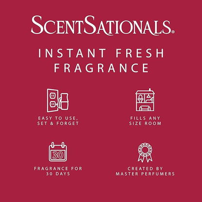 ScentSationals Peppermint Swirl Fragrance Oil Plug In Air Freshener Refills 3-Pack - Works with Scentsationals Wall Plugs, Long-Lasting Home Fragrance, 0.8 fl oz Each, Packaging May Vary