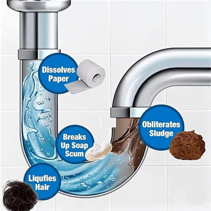 Sink and Drain Cleaner, Pipeline Dredging Agent Powder Drain Cleaner for Kitchen & Bathroom Sink Drains, Clog Prevention & Odor Control (1 PC)