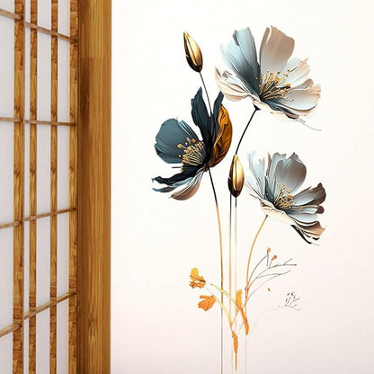 3D Wall Stickers DIY Flower Wall Decal Removable Waterproof Wall Art Decor for Bedroom Living Room Offices Home Decoration (Floral)
