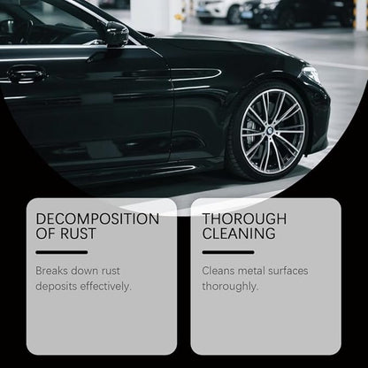 Rust Remover Spray, 3.38 Fl.oz Car Scratch Remover, Iron Stain Cleaner, Rust Dissolver for Multiple Surfaces Metal, Tools, Cars, Chains