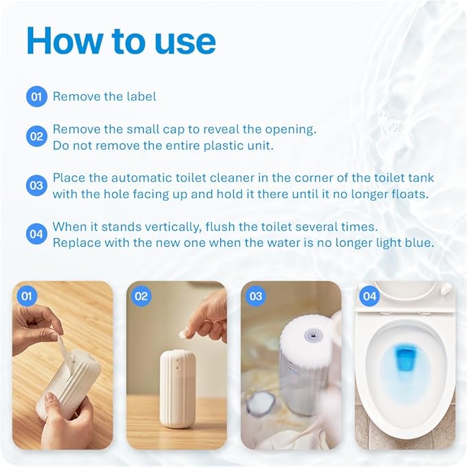 Fresh & Fresh Automatic Toilet Bowl Cleaners (Forest Green) - 1 Bottle(UPTO 2500 FLUSHES/Bottle), Commercial and Residential Toilet Cleaner 3-4 MONTH Lasting Toilet Bowl Cleaner Bottle