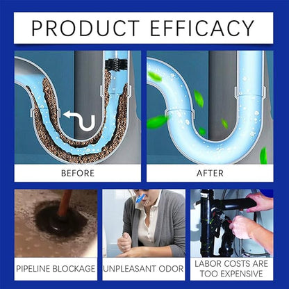 2026 Upgrade Drain Clog Remover, Pipeline Dredging Agent, Powerful Quick Cleaning Drain Toilet Cleaner Tool, Unclog Toilet Clog And Kitchen Sink Pipe Unblocker Powder