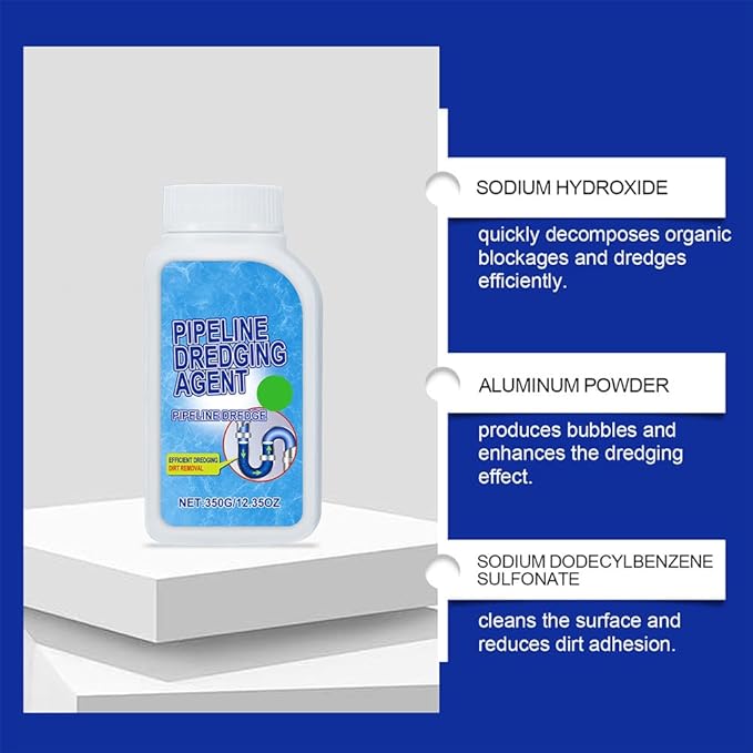 2026 Upgrade Drain Clog Remover, Pipeline Dredging Agent, Powerful Quick Cleaning Drain Toilet Cleaner Tool, Unclog Toilet Clog And Kitchen Sink Pipe Unblocker Powder