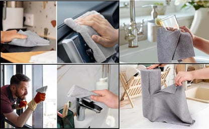 Super Eco Clean Microfiber Towel Roll 50 Tear-Away Reusable Sheets | Microfiber Cloths on a Roll for Kitchen, Car Detailing & House Cleaning | Eco-Friendly Paper Towel Alternative