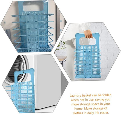 Foldable Laundry Basket Wall Hanging Clothes Storage Basket Space-Saving No Drill Design for Easy Installation Organizer for Bathroom and Laundry Room Portable and Stylish