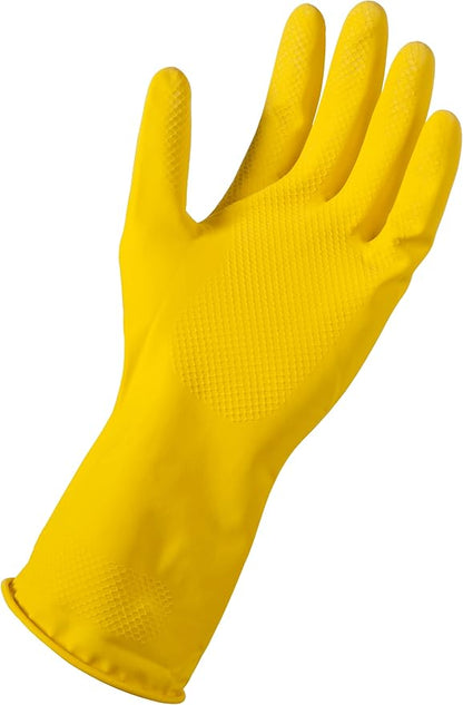 Soft Scrub Yellow Reusable Latex Household Glove