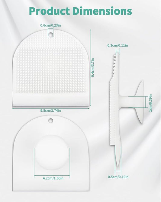Silicone Shower Squeegee for Glass Doors, Multi-Purpose Squeegee for Shower Glass, Windows, Mirrors, Countertops, 2-in-1 Shower Squeegee with Suction Cup