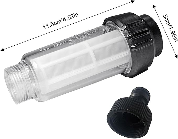 Transparent Washing Machine Filter – ABS 3/4 Inch Detachable Inlet Accessory, Effort-Saving Design For Filtering Sediment And Impurities | Perfect For Laundry Appliances, Home Use, And Replacement