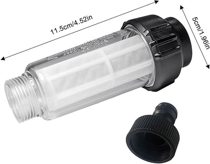 Transparent Washing Machine Filter – ABS 3/4 Inch Detachable Inlet Accessory, Effort-Saving Design For Filtering Sediment And Impurities | Perfect For Laundry Appliances, Home Use, And Replacement