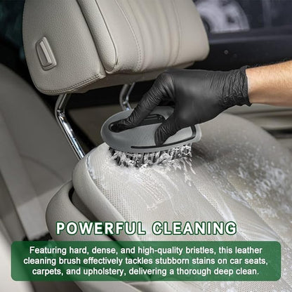 Carpet and Upholstery Cleaning Brush, Stiff Bristle Carpet Detailing Scrubber Brush, Multi-Functional Car Detailing Scrub Brushes, Cleaning Brushes for Car and Home Couch Floor Mats (Gray)