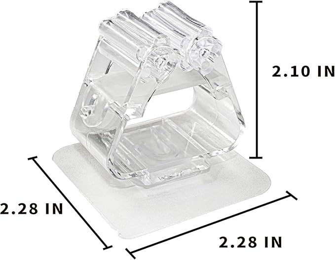 GANPUB 4Pcs Clear Fishing Rod Holder. Mounted Fishing Pole Holder, Wall-Mounted Multi-Purpose Functions, No Need to Drill Fishing Rod Rack, Can Hold any Type of Fishing Rod, Fishing Rod Holders