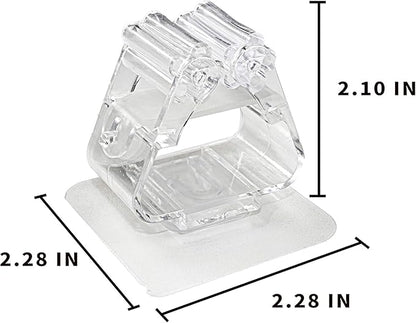 GANPUB 4Pcs Clear Fishing Rod Holder. Mounted Fishing Pole Holder, Wall-Mounted Multi-Purpose Functions, No Need to Drill Fishing Rod Rack, Can Hold any Type of Fishing Rod, Fishing Rod Holders