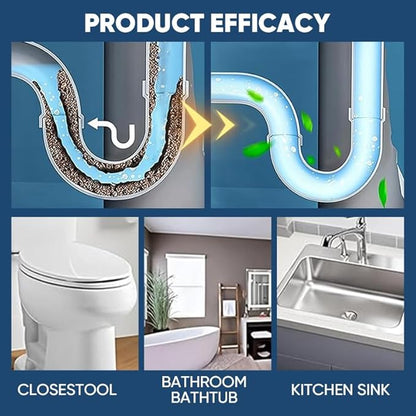 Dodorado Wild Sink and Drain Cleaner Powder,Powerful Foaming Pipe Cleanser Powder - Kitchen, Bathroom Drain Opener for Clog Prevention (5 PCS)