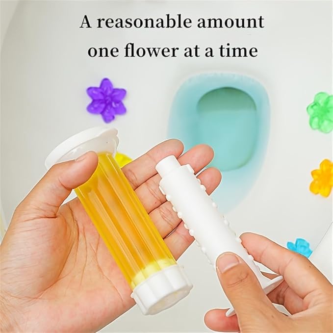 6 in 1 Toilet Gel Stamp, 168 Stamps (2 Boxes x 84 Flowers) - Automatic Toilet Cleaner & Freshener, No Scrub, 6 Scents, Long-Lasting, Easy Push Gel for Bathroom