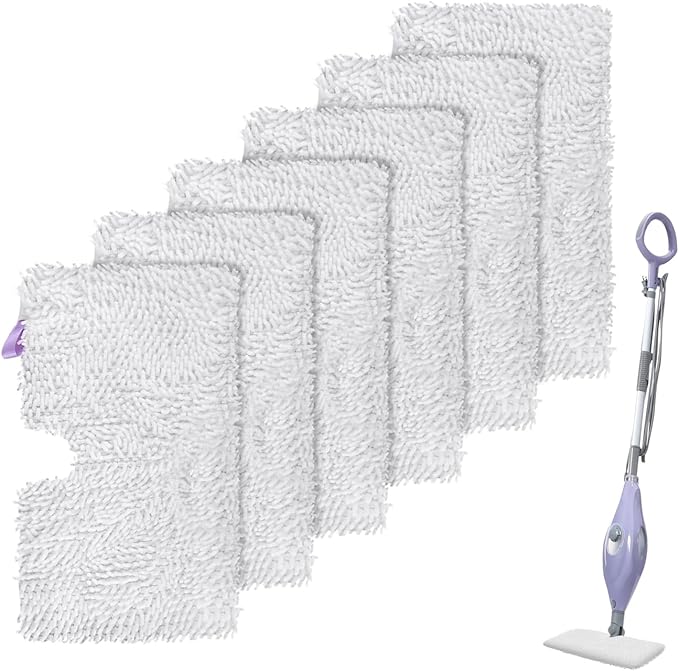 S3501 For Shark Steam Pocket Mop Pads: Washable Steam Mop Replacement Pads For Shark Steamer S3601D S3601 S3801CO S3901 S3550 SE450 (6Pack)