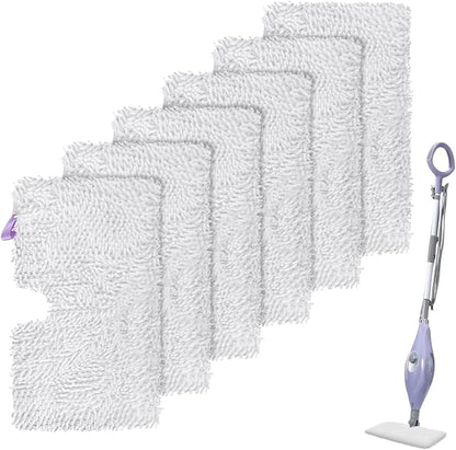 S3501 For Shark Steam Pocket Mop Pads: Washable Steam Mop Replacement Pads For Shark Steamer S3601D S3601 S3801CO S3901 S3550 SE450 (6Pack)
