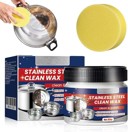 2025 New Premium Rust Remover for Kitchen and Home, Stainless Steel Scratch Remover for Appliances for Oven, Sink, Fridge & Cookware, Cleans Grease, Scuffs & Restores Shine (1)