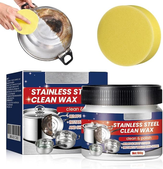 2025 New Premium Rust Remover for Kitchen and Home, Stainless Steel Scratch Remover for Appliances for Oven, Sink, Fridge & Cookware, Cleans Grease, Scuffs & Restores Shine (1)