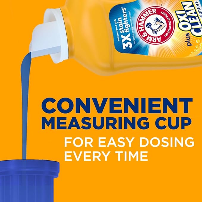 ARM & HAMMER Plus OxiClean Fresh Scent, 77 Loads Liquid Laundry Detergent, 100.5 Fl oz