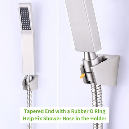 Handheld Shower Hose 79", Angle Simple Stainless Steel Flexible Shower Sprayer Hose, Replacement Shower Hose 1/2" IPS, Shower Extension Hose, Brushed Nickel