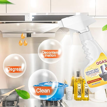 Kitchen Degreaser Spray, Heavy Duty Grease Cleaner for Stove, Oven, Range Hood & Countertops, Multi Surface All Purpose Cleaner for Cabinets, Backsplash & Appliances, Fresh Citrus Scent, 4oz