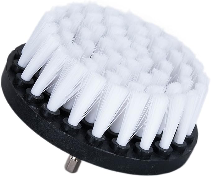 HIFROM 2 PCS, Soft and Medium Drill Brush Power Scrubbing Brush Drill Attachment for Cleaning Showers, Tubs, Bathrooms, Tile, Grout, Carpet, Tires, Boats,Upholstery