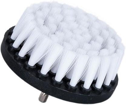HIFROM 2 PCS, Soft and Medium Drill Brush Power Scrubbing Brush Drill Attachment for Cleaning Showers, Tubs, Bathrooms, Tile, Grout, Carpet, Tires, Boats,Upholstery