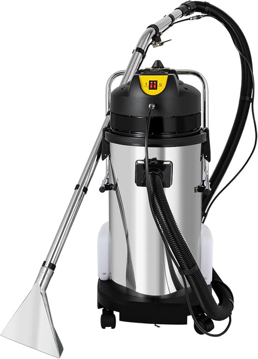 40L/11Gal Commercial Carpet Cleaner, Floor Cleaning Machine Portable Spot Cleaner Carpet Spraying Floor Brush Cleaner with Water Squeegee Wet Dry Vacuum Cleaners for Hotels, Offices
