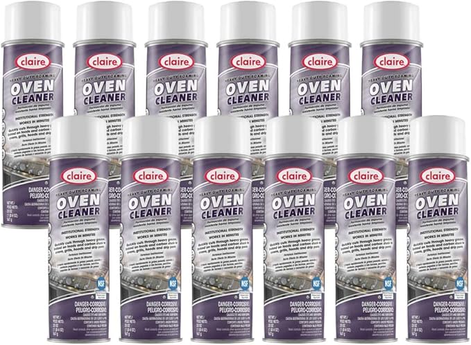 Claire Cl824-12pk Heavy Duty Foaming Oven Cleaner; 20 Oz. Net Wt.,12 Count