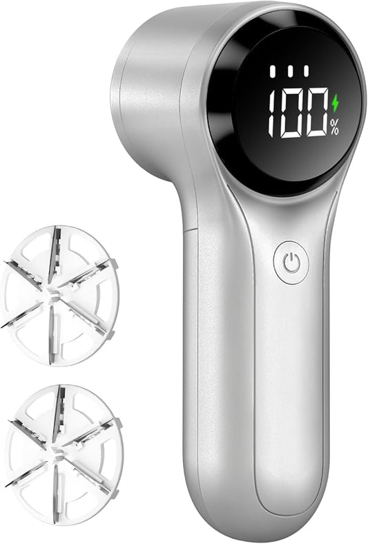 Buywoo Fabric Shaver, Electric Lint Remover, Rechargeable Lint Shaver, Household Essentials for Clothes, Upholstery, Furniture, Sweater Defuzzer to Remove Pilling, Battery Operated, Birch