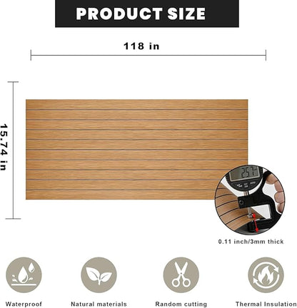 3D Wall Panels Peel and Stick – 15.74"x24FT PVC FauxWood Grain Texture, Self Adhesive Waterproof Wall Covering, DIY Accent Wall, Sofa Background Backsplash & Modern Home Decor, Covers 31.5 sq.ft