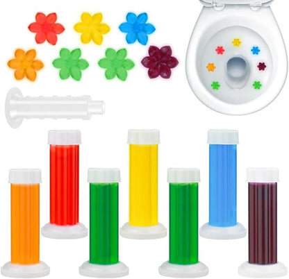 Toilet Bowl Gel Stamp, 42 Flower Scent Stamps, Toilet Cleaner Bowl Gel Stamp, for Three Month (3Pcs)