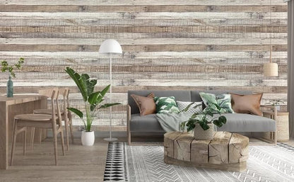 Yun-aeon Natural Wood-Grey Wood Contact Paper Peel and Stick Wallpaper 34.6"x 480"Self Adhesive Removable Vintage Faux Wood Wall Paper Plank Shelf Home Decoration Kitchen Counter Cover Use