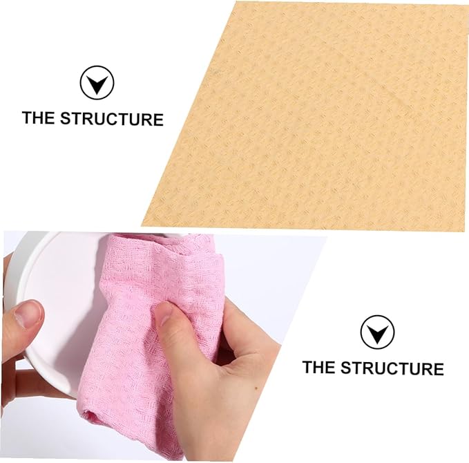 Ciieeo 4pcs Kitchen Cleaning Cloth Set, Absorbent Cotton Dish Wipes, Lint-Free Sturdy Microfiber Towels for Household and Kitchen Use