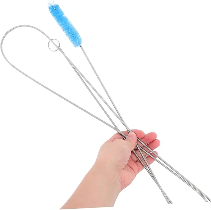 2pcs Stainless Steel Tube Cleaning Brush Set Flexible Hose Cleaner for Refrigerators and Washing Machines for Air Pump and Dryer Vent Maintenance