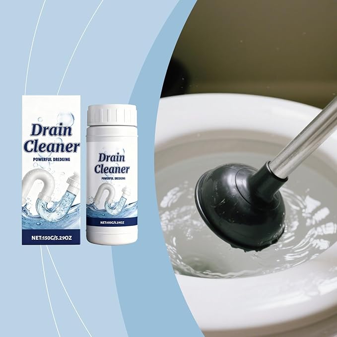 Sink & Drain Cleaner Powder, Fast Foaming for Kitchen, Drain Clog Remover, Bathroom, Toilet Pipes - Removes Grease, Hair & Food Waste (2)