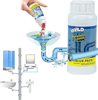 Upgrade Powerful Sink Drain Cleaner Powder - Powerful Sink and Drain Cleaner, Wild Sink and Drain Cleaner, Divine Cleaning Powder For Drains, for Kitchen Toilet Pipe Dredging (3pcs)