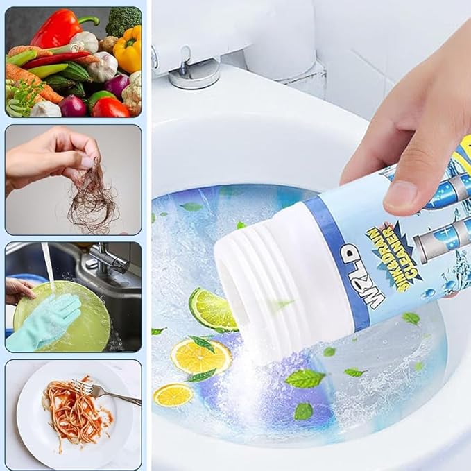 Saker Wild Sink and Drain Cleaner Powder|Multi-functional Sink Drain Cleaning|Powerful Pipe Dredging Agent|Rapid-Foam Fast-Acting Pipe Declogger for Kitchen,Bathroom,Toilet,Pipe Maintenance (1 PC)