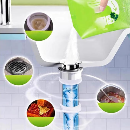 Powerful Pipe Dredging Agent, Powerful Pipeline Dredging Powder, Sink And Drain Cleaner Powder, Drain Clog Remover Agent, Multi-Functional Pipe Unclogging For Kitchen Toilet Bathroom (2PC)