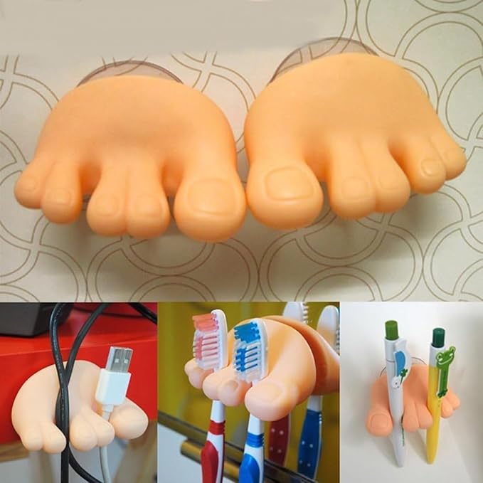 2 Pack Rain Boot Toothbrush Holder Silicone Cute Organizer for Your Bathroom Perfect Toothbrush Holder for Children,Safety Razor Stand Multi Purpose Bathroom Accessory (xiaojiaoya)