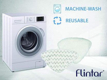 Flintar Replacement Steam Mop Pads, Compatible with Bissell PowerEdge and PowerForce Lift-Off Steam Mop 2078, 2165, 20781 Series Mop Pads Refill, 4-Pack (2 Soft + 2 Scrubby)