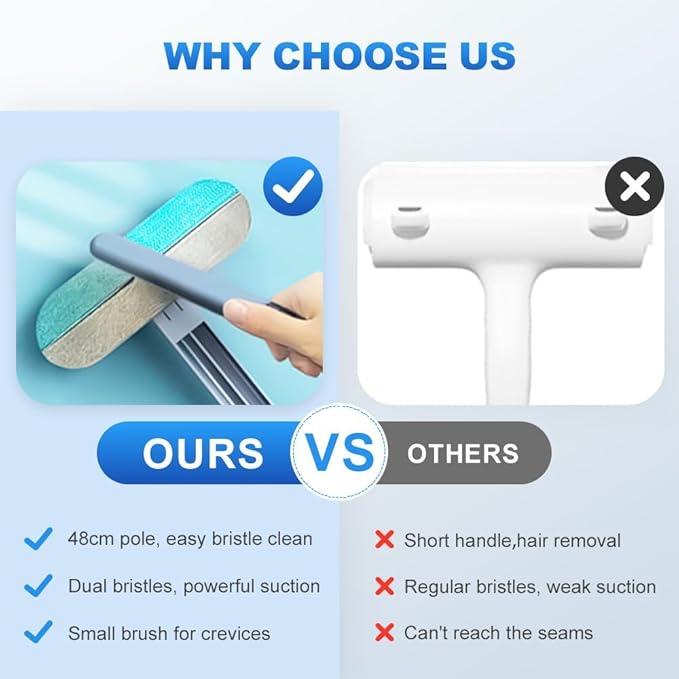 2025 New 4-in-1 Multifunctional Pet Hair Remover, Reusable Double-Sided Cleaning Brush for Couch, Carpet, Furniture, Clothes & Car