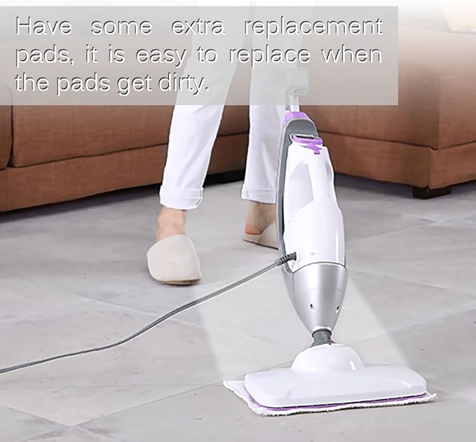 KEEPOW Steam Mop Pads Compatible with Light n Easy S3101 S7326 S3601 7688ANB 7688ANW 7618ANB 7618ANW Steam Cleaner(6 Pack)