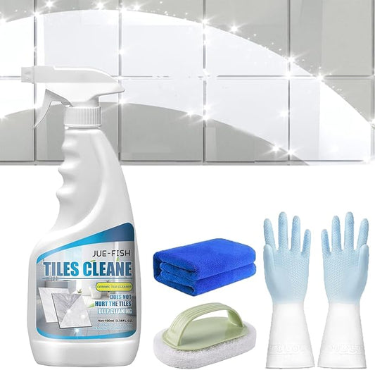 Tile Grout Cleaner Sprayer, Jue Fish Tiles Cleane, Floor Tile Descaling and Cleaning Artifact for Tile, Grout, Sink, Toilet Seats, Bathtubs (1Pcs)