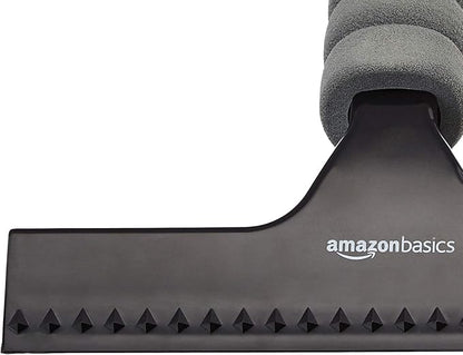 Amazon Basics All-Purpose Window Squeegee with Handle for Car Windshield, Shower, Glass, Mirror Cleaning, Silicone Rubber Blade, Streak-Free Results, Lightweight, Black, 8-inch