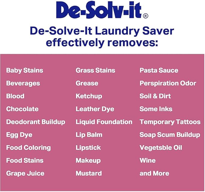 De-solv-it Laundry Saver Stain Remover - Powerful Laundry Stain Remover for Clothes - Gallon
